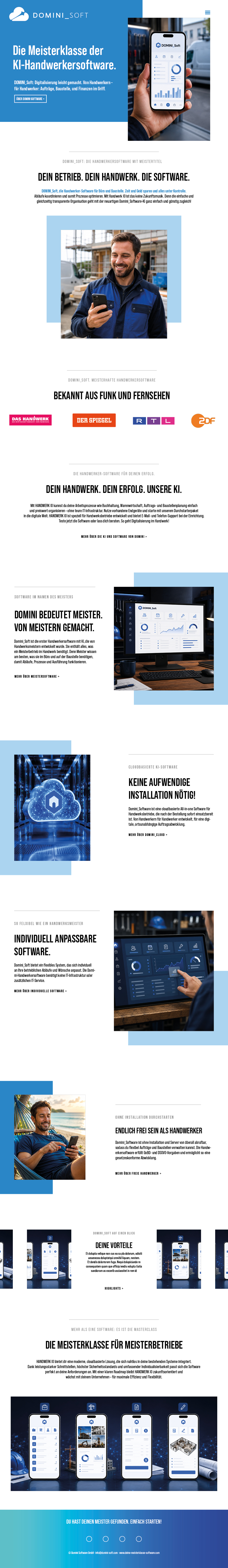 DOMINI_SOFT Webseitenlayout